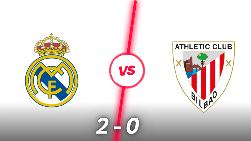 El Real Madrid vence 2-0 al Athletic con doblete de Rodrygo y refuerza su liderato en la Liga