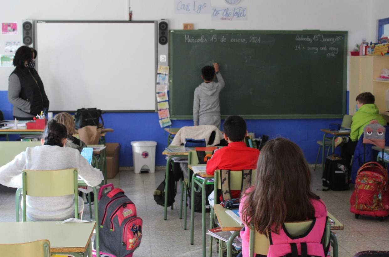 Imagen de archivo de un aula en Castilla-La Mancha.