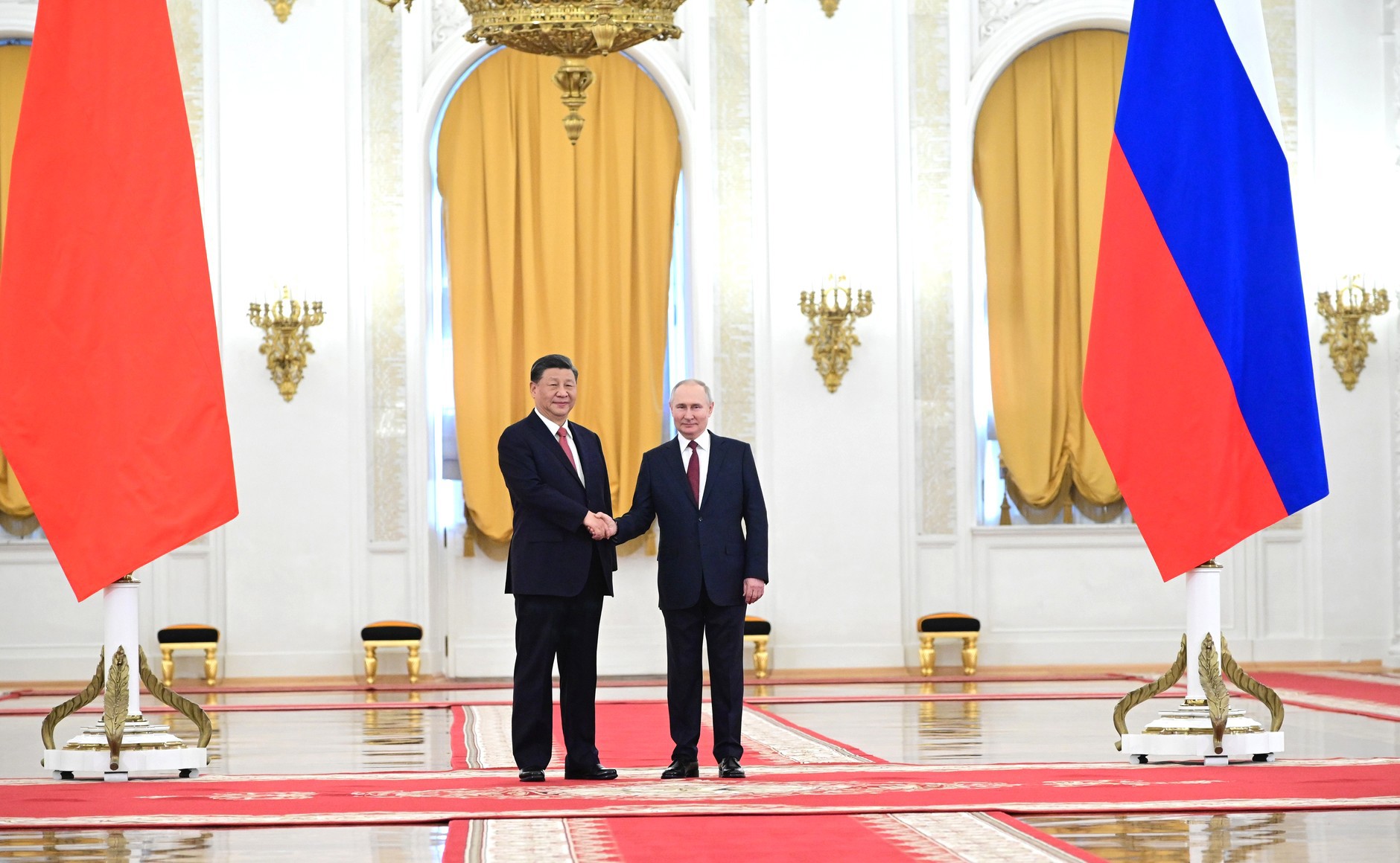 El presidente de China, Xi Jinping, y su homólogo ruso, Vladimir Putin.