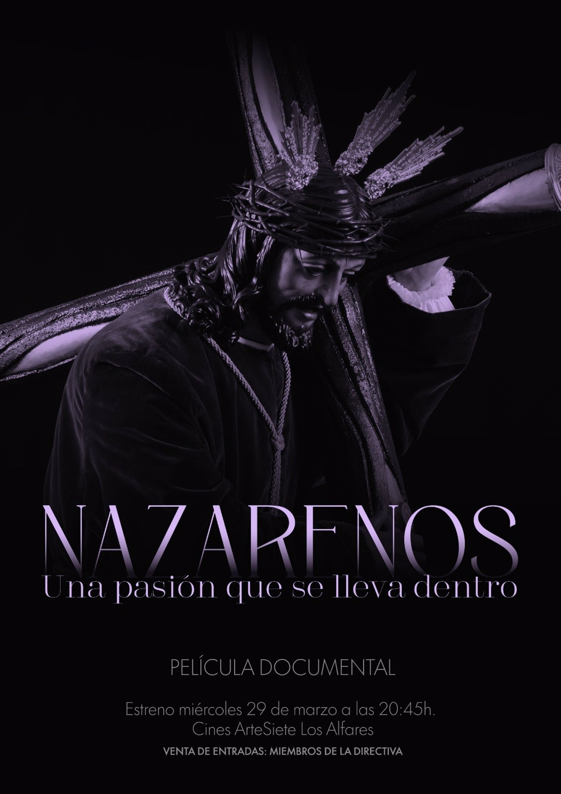 Cartel de la película documental 'Nazarenos. Una pasión que se lleva dentro' - HERMANDAD DE SOCORRO DE JESÚS NAZARENO