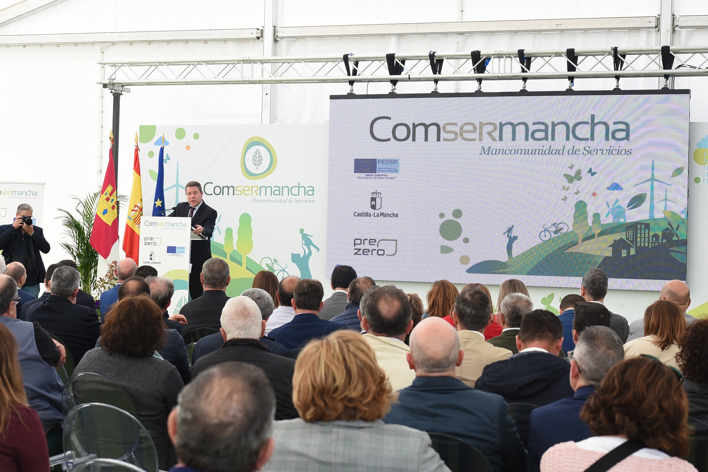 El presidente de Castilla-La Mancha, Emiliano García-Page, asiste a la mejora y modernización de la Planta de Tratamiento ‘CONSERMANCHA’.