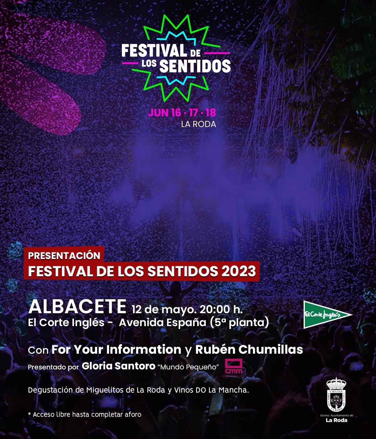 Cartel del Festival de los sentidos.