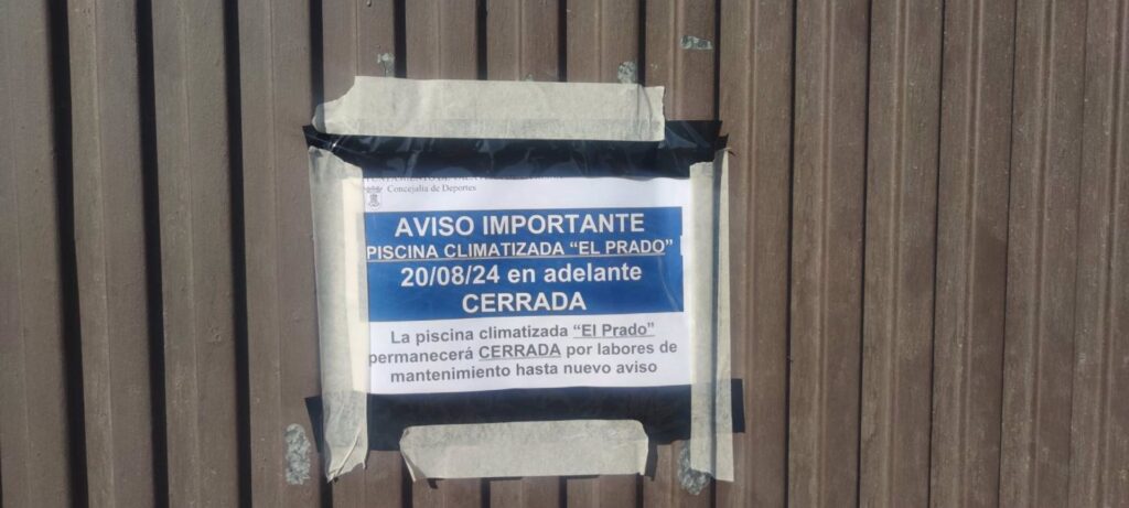 PSOE cuestiona los motivos del cierre de la piscina climatizada ‘El Prado’ en Talavera