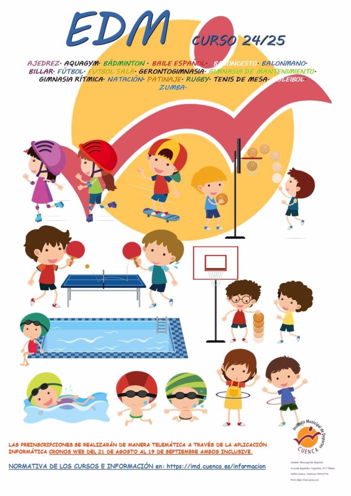 Abre este miércoles el plazo de preinscripción para las Escuelas Deportivas Municipales de Guadalajara